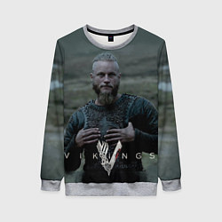 Свитшот женский Vikings: Ragnarr Lodbrok, цвет: 3D-меланж