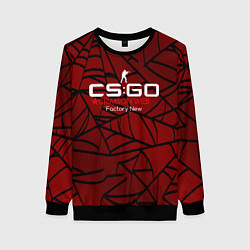 Свитшот женский Cs:go - Crimson Web Style Factory New Кровавая пау, цвет: 3D-черный