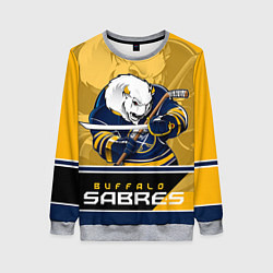 Свитшот женский Buffalo Sabres, цвет: 3D-меланж