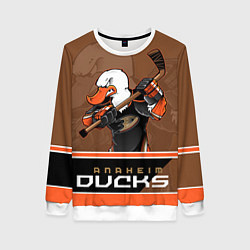 Свитшот женский Anaheim Ducks, цвет: 3D-белый