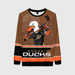 Свитшот женский Anaheim Ducks, цвет: 3D-черный