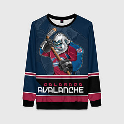 Свитшот женский Colorado Avalanche, цвет: 3D-черный