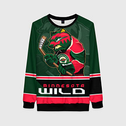Свитшот женский Minnesota Wild, цвет: 3D-черный