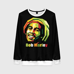 Свитшот женский Bob Marley Smile, цвет: 3D-белый