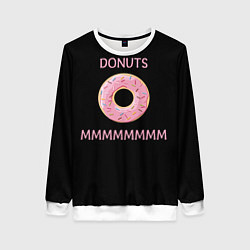 Свитшот женский Donuts, цвет: 3D-белый