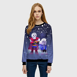 Свитшот женский Sans & Papyrus, цвет: 3D-черный — фото 2