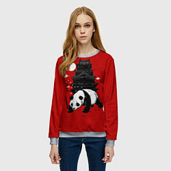 Свитшот женский Panda Warrior, цвет: 3D-меланж — фото 2