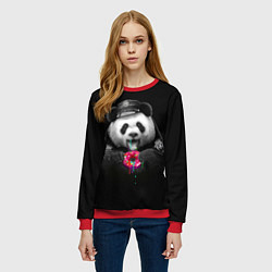 Свитшот женский Donut Panda, цвет: 3D-красный — фото 2