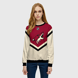 Свитшот женский NHL: Arizona Coyotes, цвет: 3D-черный — фото 2