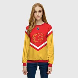 Свитшот женский NHL: Calgary Flames, цвет: 3D-красный — фото 2