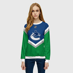 Свитшот женский NHL: Vancouver Canucks, цвет: 3D-белый — фото 2