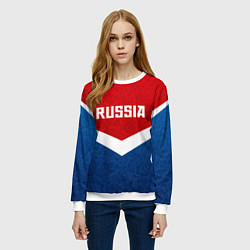 Свитшот женский Russia Team, цвет: 3D-белый — фото 2