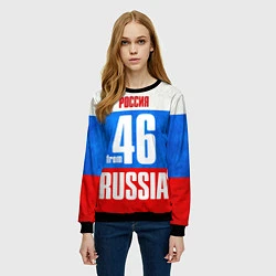 Свитшот женский Russia: from 46, цвет: 3D-черный — фото 2