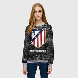Свитшот женский Атлетико Мадрид, цвет: 3D-меланж — фото 2
