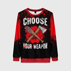 Свитшот женский Choose Your Weapon, цвет: 3D-красный