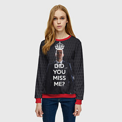 Свитшот женский Keep Calm & Did You Miss Me?, цвет: 3D-красный — фото 2