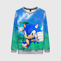 Свитшот женский Sonic Boom, цвет: 3D-меланж