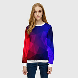 Свитшот женский Red&Blue, цвет: 3D-белый — фото 2
