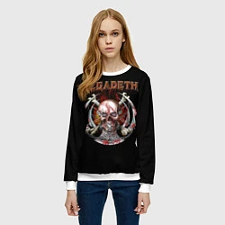 Свитшот женский Megadeth: Skull in chains, цвет: 3D-белый — фото 2
