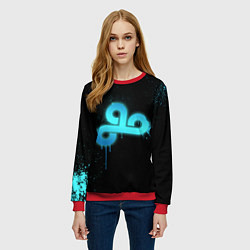 Свитшот женский Cloud 9: Black collection, цвет: 3D-красный — фото 2