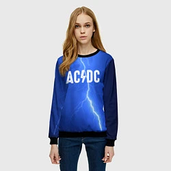 Свитшот женский AC/DC: Lightning, цвет: 3D-черный — фото 2