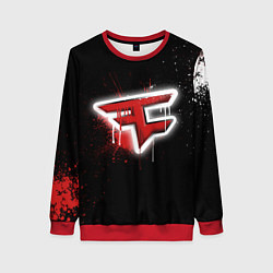 Свитшот женский FaZe Clan: Black collection, цвет: 3D-красный