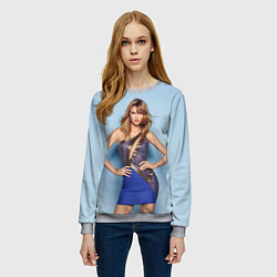Свитшот женский Taylor Swift, цвет: 3D-меланж — фото 2