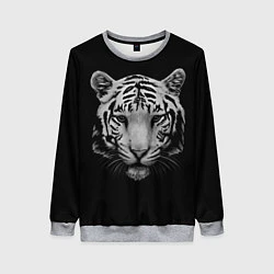Свитшот женский Серый тигр, цвет: 3D-меланж