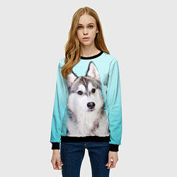 Свитшот женский Blue, цвет: 3D-черный — фото 2
