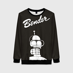 Свитшот женский Bender Retro, цвет: 3D-черный