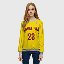 Свитшот женский Cavaliers Cleveland 23: Yellow, цвет: 3D-меланж — фото 2