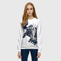 Свитшот женский HZD 5, цвет: 3D-белый — фото 2