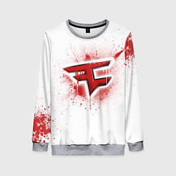 Свитшот женский FaZe Clan: White collection, цвет: 3D-меланж