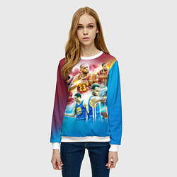 Свитшот женский Golden State Warriors, цвет: 3D-белый — фото 2