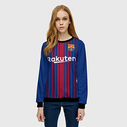 Свитшот женский FCB Barcelona: Rakuten, цвет: 3D-черный — фото 2