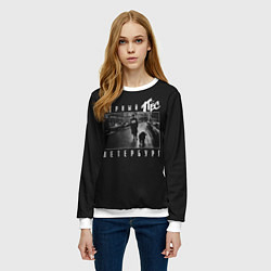 Свитшот женский ДДТ: Черный пёс, цвет: 3D-белый — фото 2