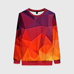 Свитшот женский Geometric, цвет: 3D-красный