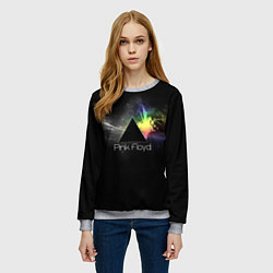Свитшот женский Pink Floyd Logo, цвет: 3D-меланж — фото 2
