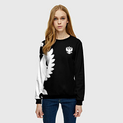 Свитшот женский Russia - Black collection, цвет: 3D-черный — фото 2