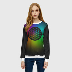 Свитшот женский Coldplay Colour, цвет: 3D-белый — фото 2