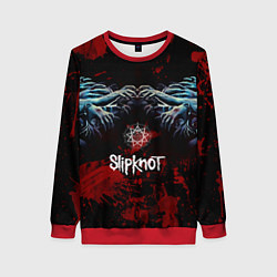 Свитшот женский Slipknot руки зомби, цвет: 3D-красный