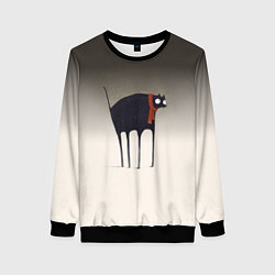 Свитшот женский Первый снег, цвет: 3D-черный