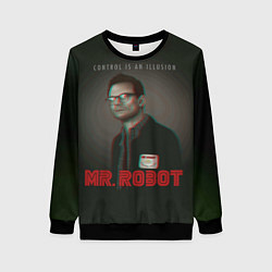 Свитшот женский Mr Robot: Illusion, цвет: 3D-черный