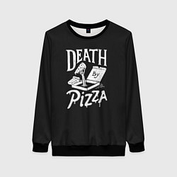 Свитшот женский Death By Pizza, цвет: 3D-черный