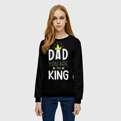 Свитшот женский Dad you are the King, цвет: 3D-черный — фото 2