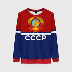 Свитшот женский СССР: Спортсмен, цвет: 3D-красный
