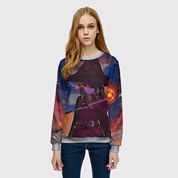 Свитшот женский KonoSuba, цвет: 3D-меланж — фото 2