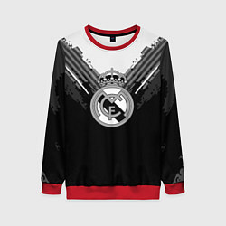 Свитшот женский FC Real Madrid: Black Style, цвет: 3D-красный