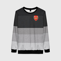 Свитшот женский ФК Арсенал: Серый стиль, цвет: 3D-черный