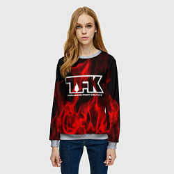 Свитшот женский Thousand Foot Krutch: Red Flame, цвет: 3D-меланж — фото 2